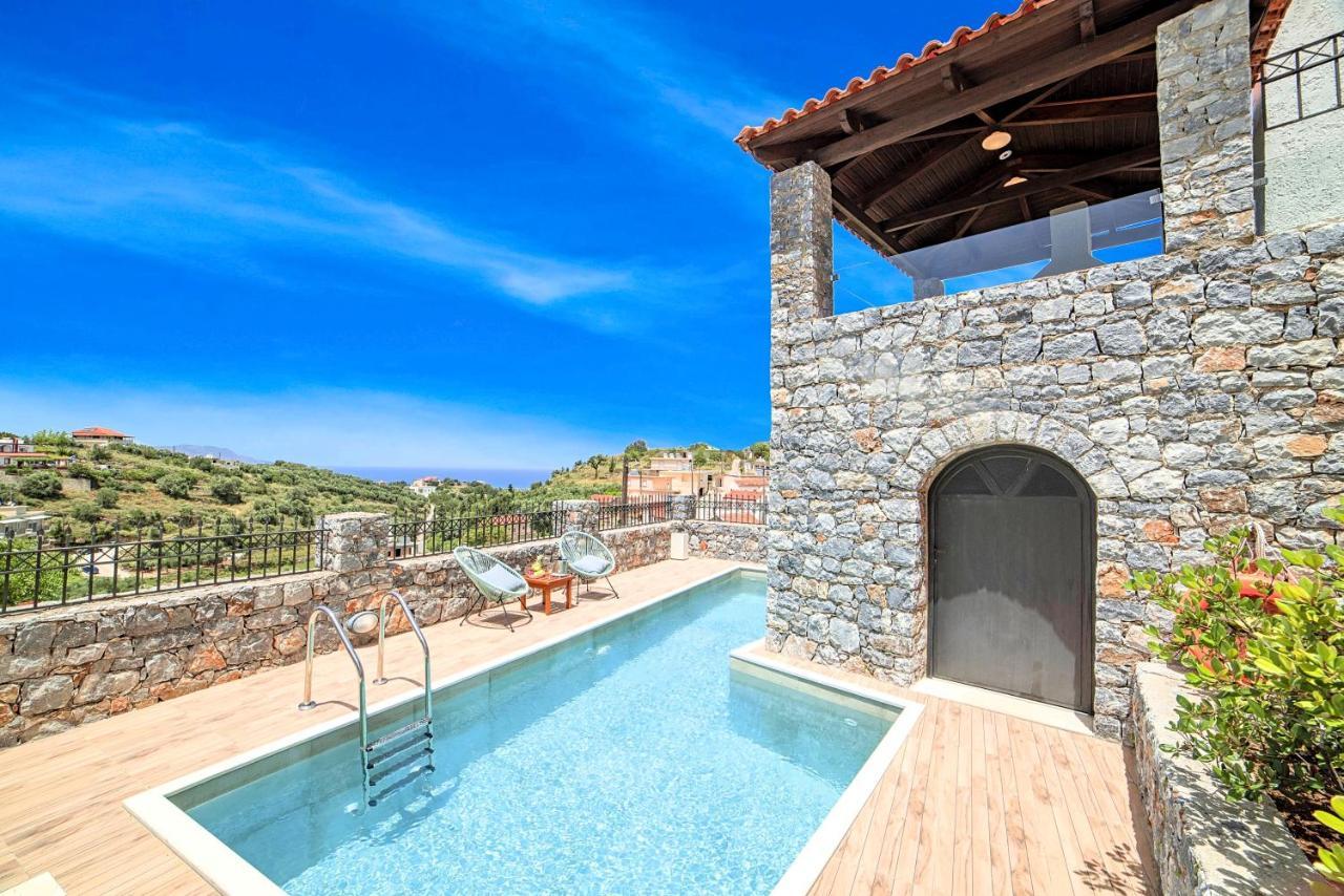 Acrothea Villa Heated Pool Hriszí Aktí Haniá Kültér fotó