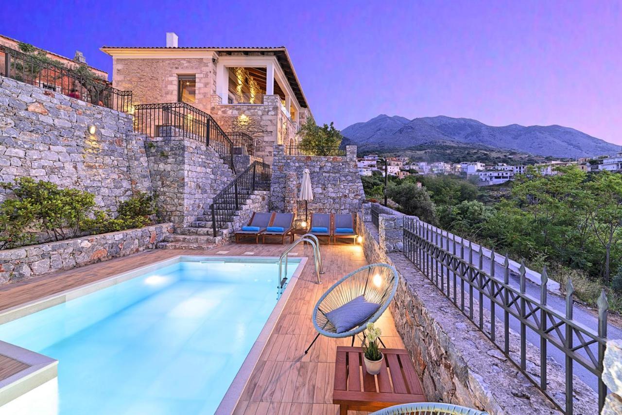 Acrothea Villa Heated Pool Hriszí Aktí Haniá Kültér fotó