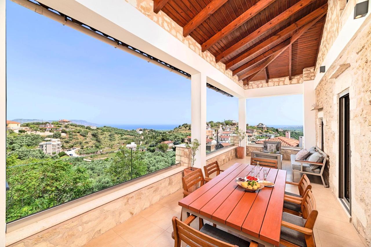 Acrothea Villa Heated Pool Hriszí Aktí Haniá Kültér fotó
