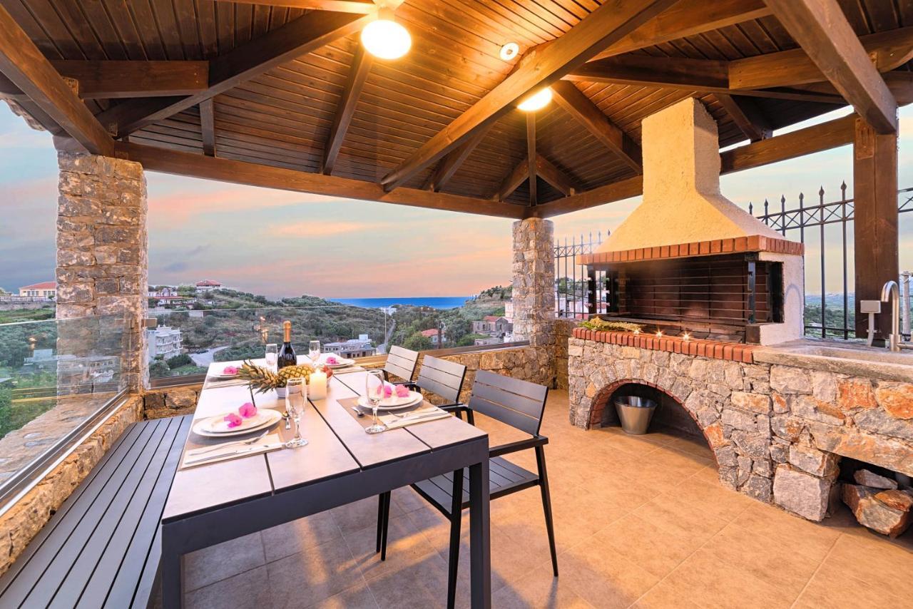 Acrothea Villa Heated Pool Hriszí Aktí Haniá Kültér fotó