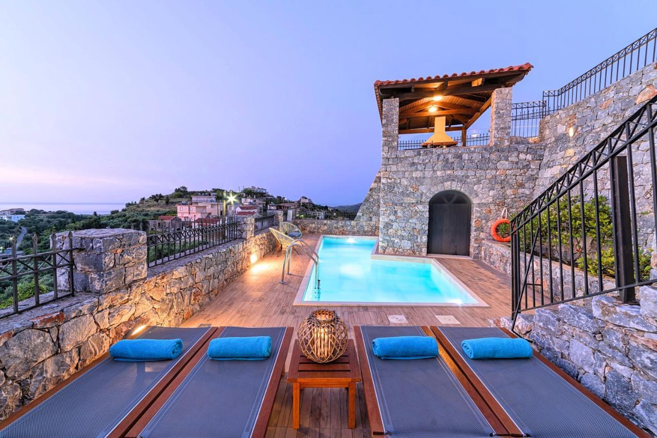 Acrothea Villa Heated Pool Hriszí Aktí Haniá Kültér fotó