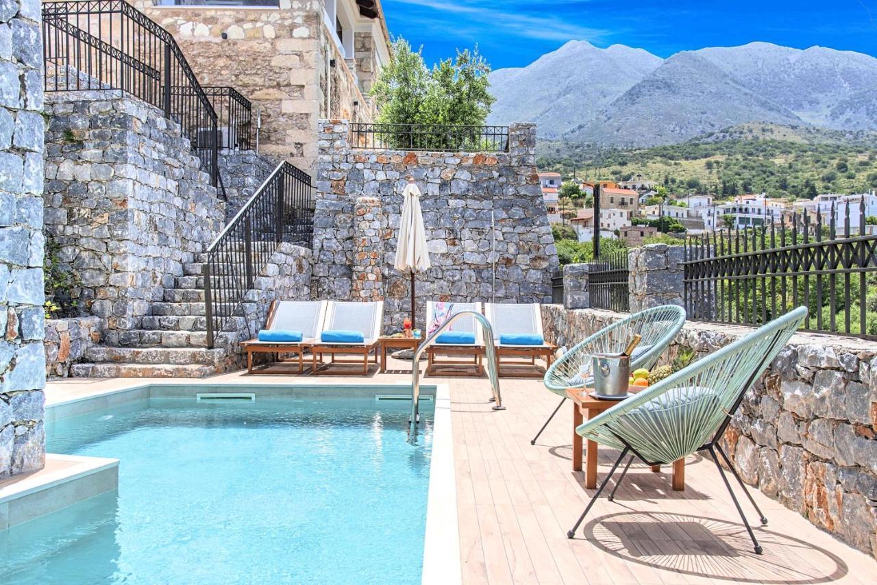 Acrothea Villa Heated Pool Hriszí Aktí Haniá Kültér fotó