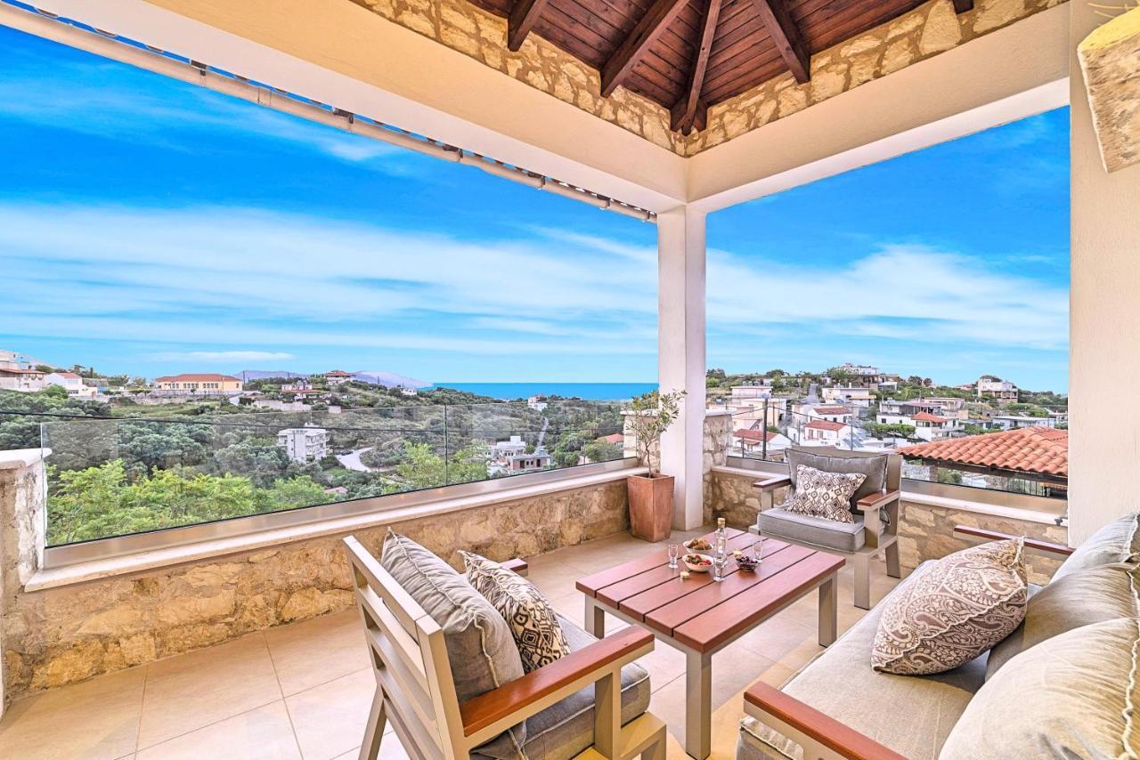 Acrothea Villa Heated Pool Hriszí Aktí Haniá Kültér fotó